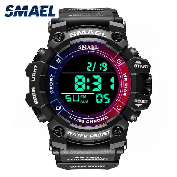 

wristwatches digital watches sport 50m waterproof watch smael military clock alarm luminous led big dial male clocks 8046 men wrist, Slivery;brown