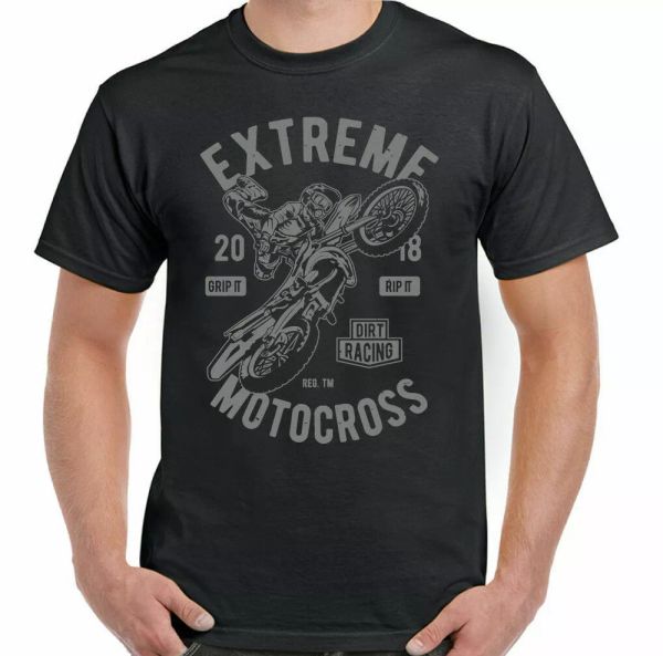 

extreme motocross motox t shirt man motorcycle dirt bike scrambler, White;black