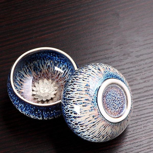 

bowls jingdezhen tea cup porcelain inlaid with silver fish master set 8 style