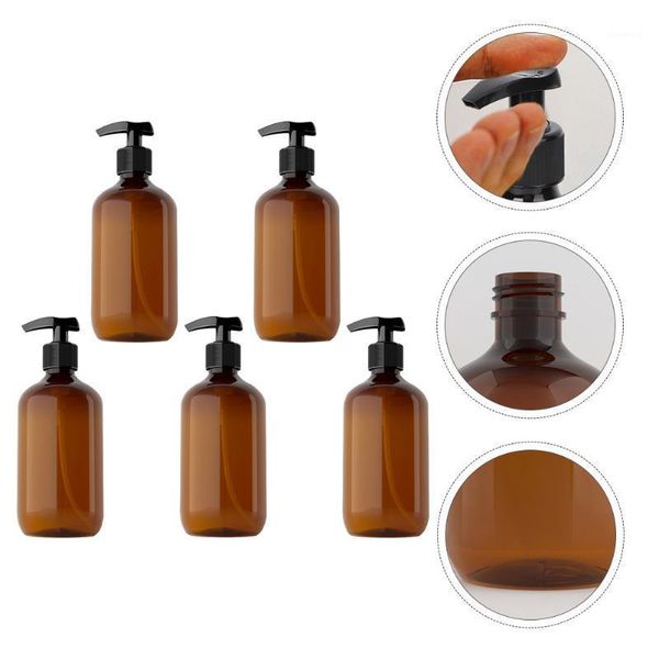 

storage bottles & jars 5pcs 500ml emulsion sub packaging bottle press lotion