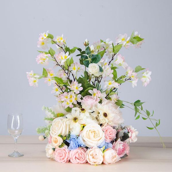 

decorative flowers & wreaths wedding window display simulation flower silk table main decoration pography props el decorati
