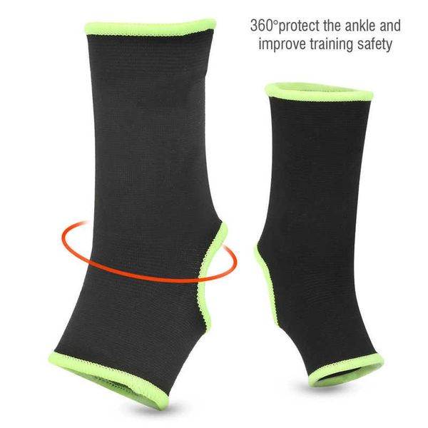 

sports ankle brace nylon sprained guard breathable protective sleeve black strap support, Blue;black