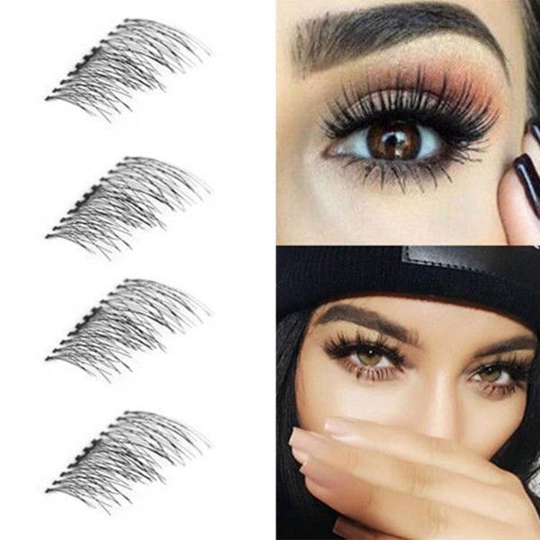 

pair 4pcs magnetic 3d eyelashes reusable false magnet lashes long natural soft makeup