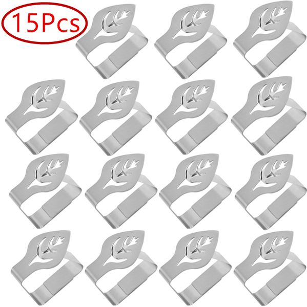 

clothing & wardrobe storage stainless steel tablecloth clip 15pcs wedding party craft decoration leaf shape household goods