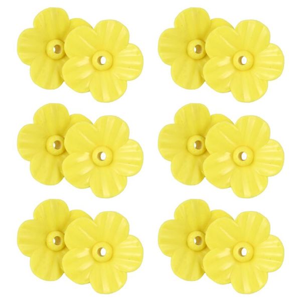 

12pcs yellow replacement flower feeding ports bird feeder flowers outlet decor watering equipments