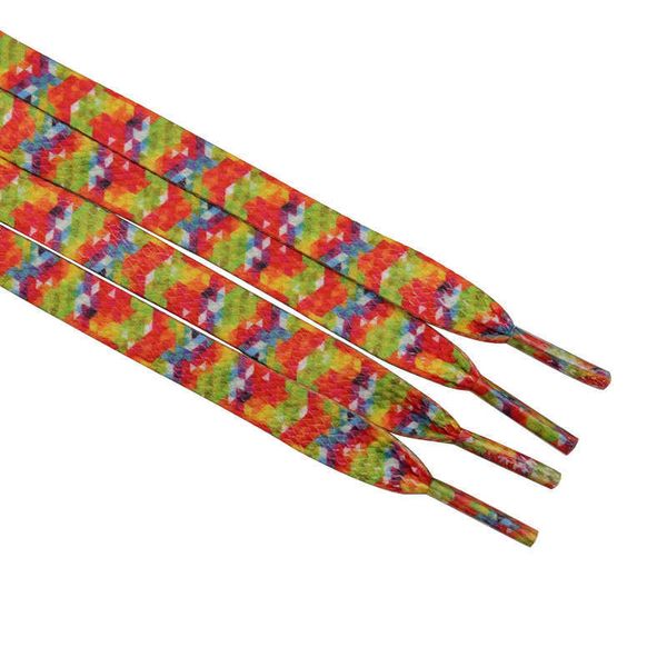 

8mm flat type colorful shoelaces women sneaker 2021 fashion canvas heat transfer polyester ropes custom size bulk, White;pink