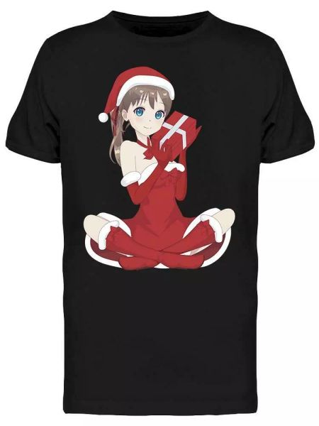 

Girl Holding Gift Tee Men's -Image by Shutterstock, White;black