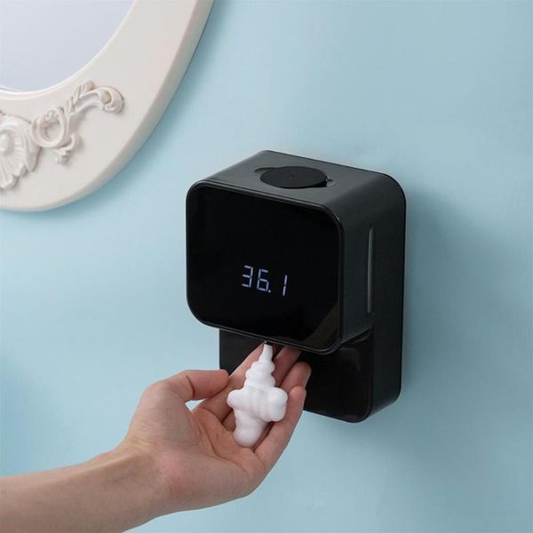 

liquid soap dispenser wall-mounted contactless intelligent temperature sensing hand-washing device
