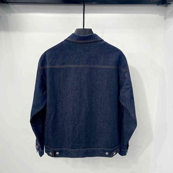 

designerbird bird house peace 2021 autumn winter blue cotton splicing denim jacket men's b2bjb3261balencaiga, Black;brown