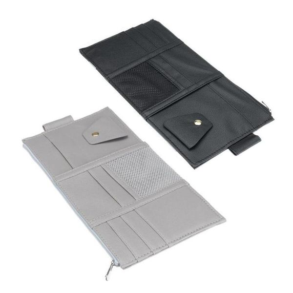 

car truck suv storage pouch sun visor organizer auto pocket glasses bill pen card holder zipper multi-pocket net