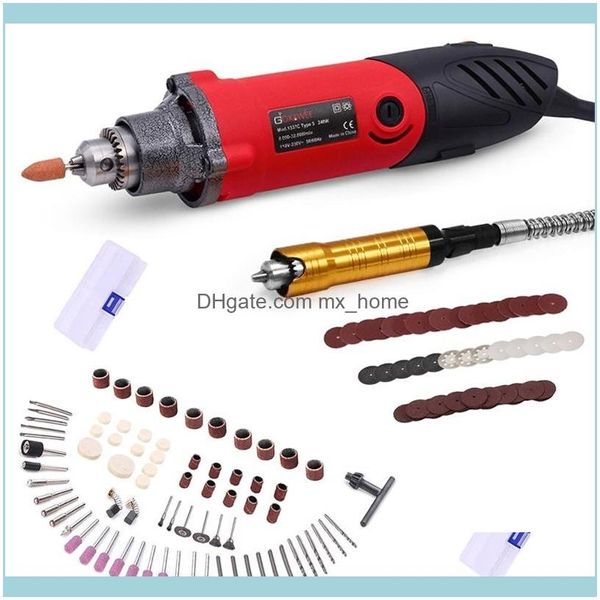 Tools Home Gardengoxawee Trapano elettrico incisore 6 Mini smerigliatrice a velocità variabile Rotante per foratura Dremel Hine con utensile elettrico Aessorie Dr