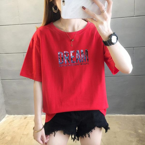 

pure cotton female love baseball pattern printing t-shirt casual style women's black, White