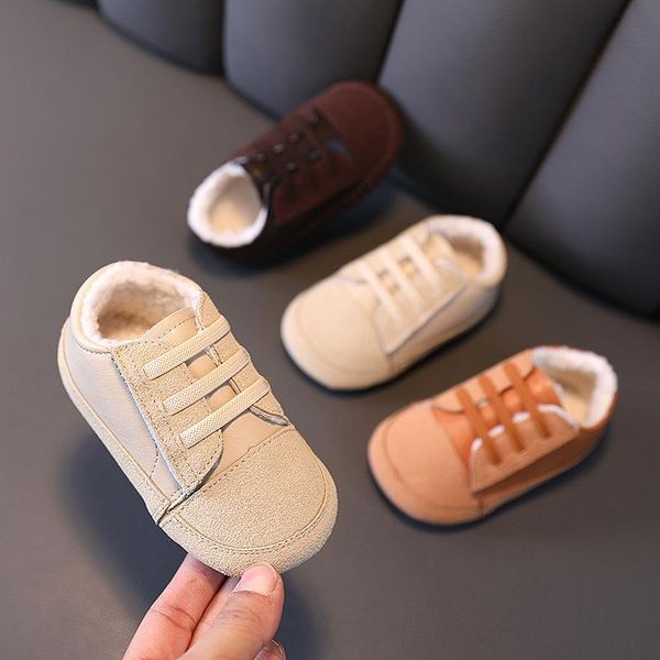 

first walkers cotton-padded shoes wear-resistant leisure baby anti solid color