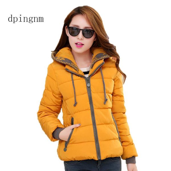 

women's trench coats women short parkas winter jacket coat 2021 fashion autumn solid warm thicken hooded padded down female clothing, Tan;black