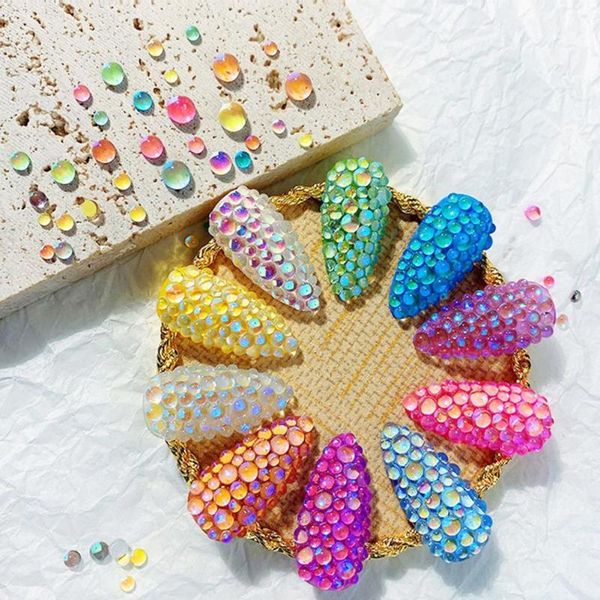 

nail art decorations 1440pcs/bag beads decorative manicure tools glittering bags cups rhinestones for nails decoration, Silver;gold