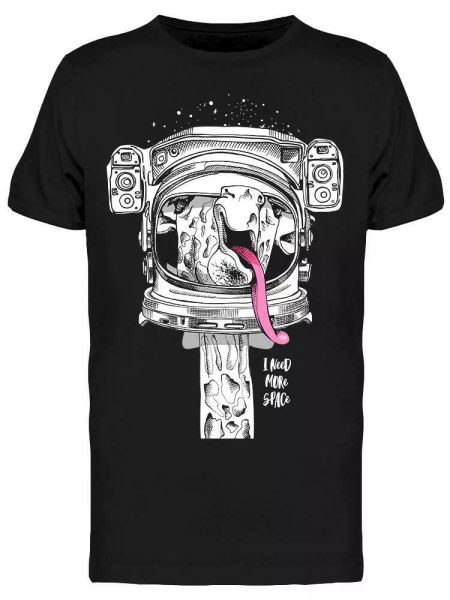 

more space giraffe astronaut tee men's -image by shutterstock, White;black