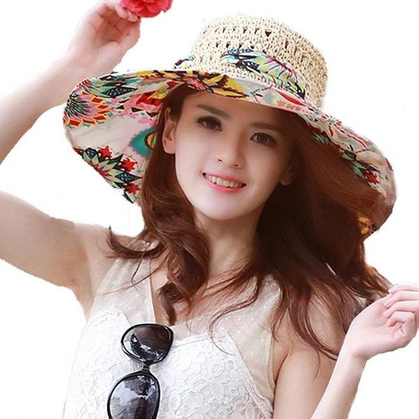 

beanie/skull caps women's breathable beach straw hat shading edge hats, Blue;gray