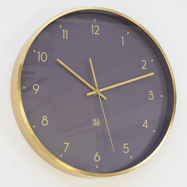 

wall clocks europe brass clock modern design luxury vintage simple decorations living room horloge murale decor ad50wc