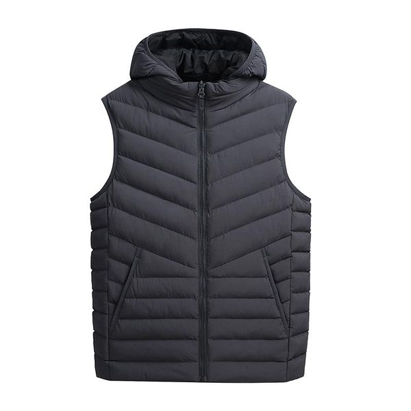 

men's vests double-sided pattern color matching high-quality cotton vest jacket sleeveless thickening plus velvet to keep warm, Black;white