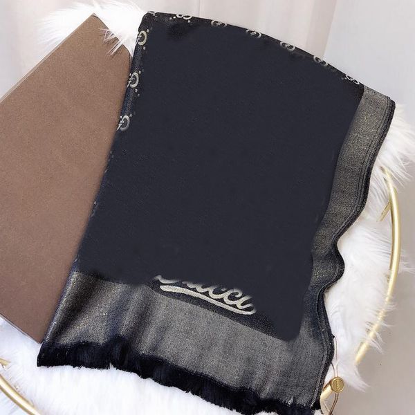 

2021ss 16colors women winter letters scarves designer wholesale fashion scarf timeless classic super long shawl women's soft silk scarv, Blue;gray
