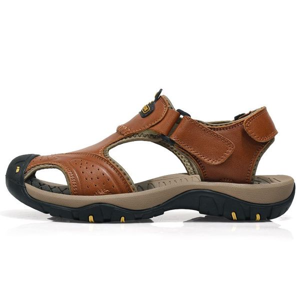 

sandals rasteira zandalias sandale ete leather sandalia ritable masculina sandles sandalle sandalet sandali da verano genuino beach for, Black