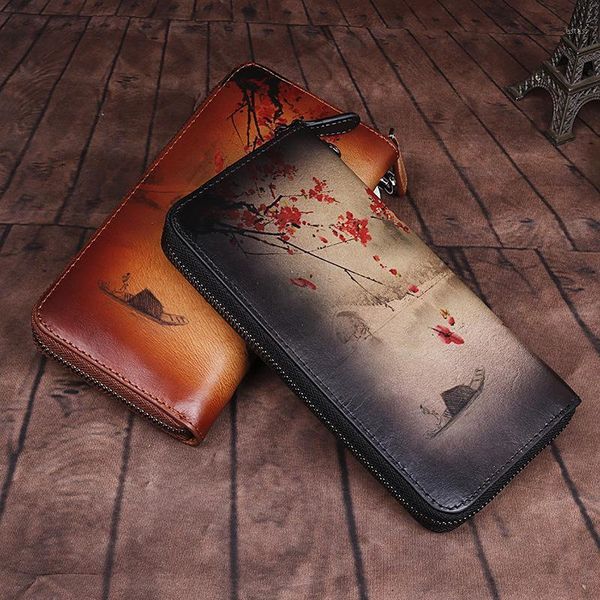 

wallet stylish handbags siphoned bags vintage zipper wallets1, Red;black