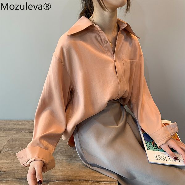 

wet female solid casual fall thin satin light shirt regular cotton women's shirts and, White