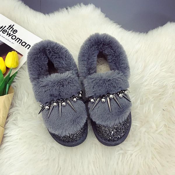 

boots 2021 fashion winter fleece warmth thick short snow women thick-soled plus velvet tube woman cotton, Black