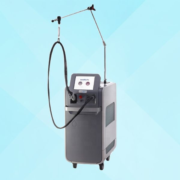

new 755+1064nm two wavelength fiber laser permanent hair removal machine with 5mm-18mm changable spot size in real whole sales price, Black