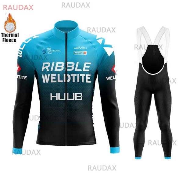 

cycling jersey set 2021 men long sleeves clothes winter thermal fleece mtb road bicycle warm bike racing sets, Black;blue
