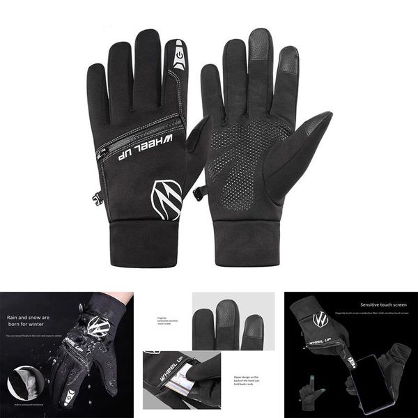 

cycling gloves wheel up touchsn thermal bike for men women -absorbing, Black