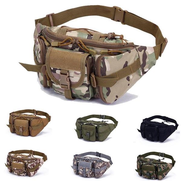 

nylon tactical hunting waist bag military molle belt hip pack outdoor hiking camping sport adjustable chest bags