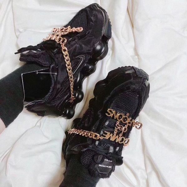 

[nike x comme des garcons] silver men basketball shoes high cdg shox banned shadow unc patent university blue light smoke grey retro chicago