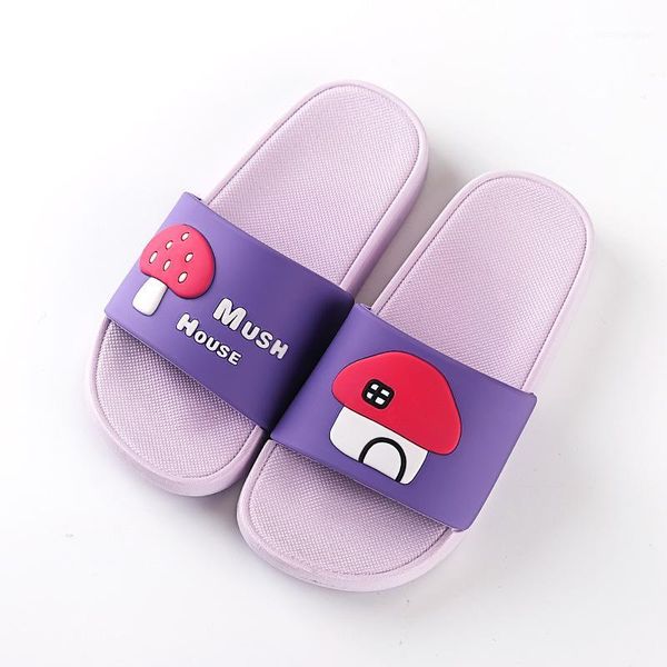 

slipper summer mushroom children' girls boys pvc anti-slippery home footwear fashion adorable beach shoes1, Black;grey