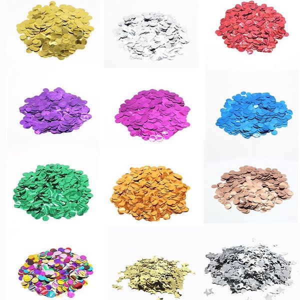 

party decoration 50g of 1.5cm confetti sequins color wedding throwing foil round happy birthday