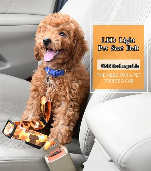 

dog collars & leashes led pet seat belt nylon traction rope car belts b51