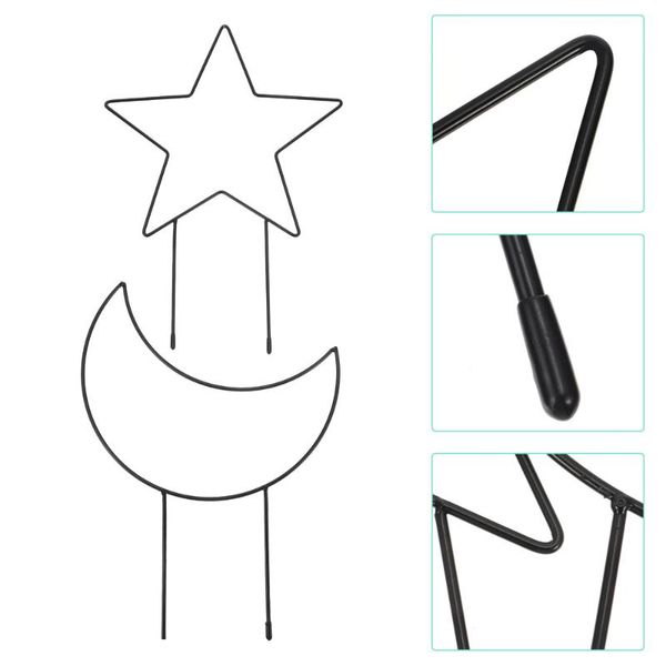 

party decoration 2pcs star moon shaped plants climbing rack gardening accessory plant supports