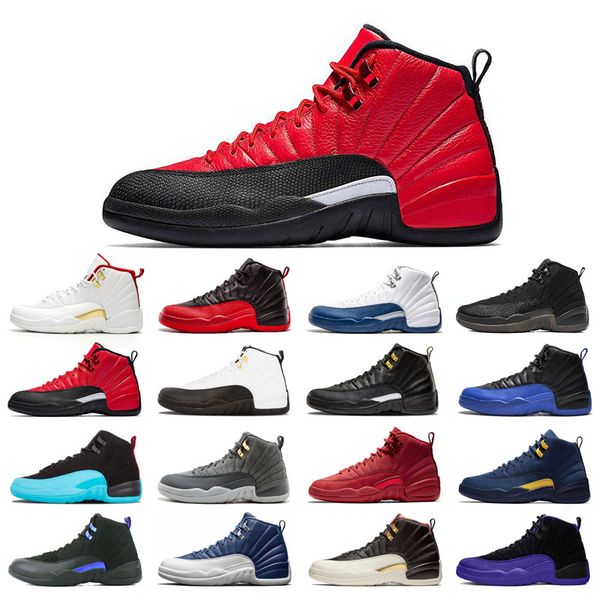 

12s man's basketball shoes high cut black purple blue stone cny dark concord grey fiba flu game french royal gamma gym red o-black reve