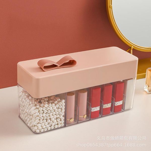 

lipstick organizer acrylic holder with lid dustproof transparent lip gloss display decoration for dresser counterstorage boxes & bins