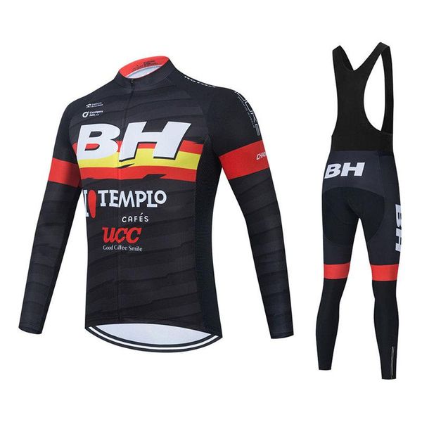 

racing sets 2021 bh pro team long sleeve cycling jersey bicycle clothing bike roupa ropa de ciclismo clothes kit, Black;blue
