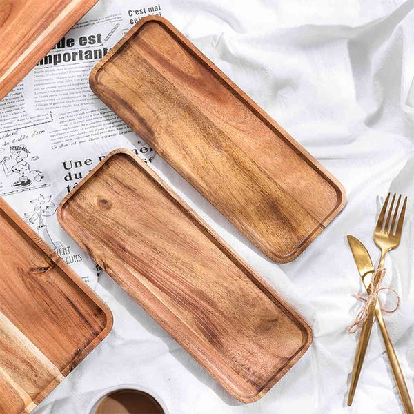 

wooden serving tray rectangle wooden tea tray dessert snacks coffee food storage dish for l home kitchen dresser