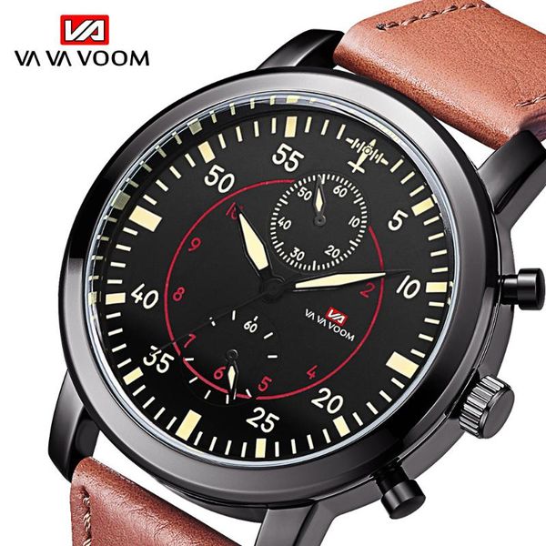 

wristwatches 2021 luxury fashion leather strap sport watch for men military waterproof wristwatch quartz clock male relogios masculino, Slivery;brown