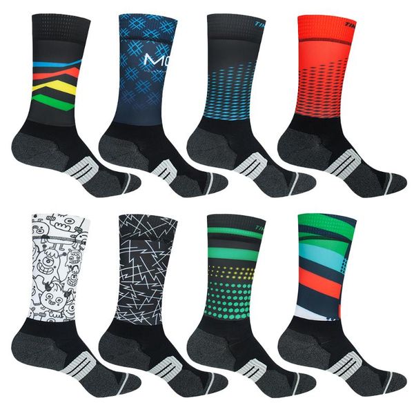 

sports socks 2021 man women anti slip pro cycling mtb bicycle sock street racing basketball, Black