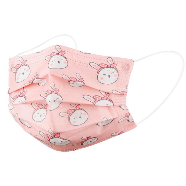 

students winter warm and windproof three-layer protection cartoon masks children's disposable printing animal face mask kts40