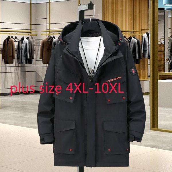 

men's jackets arrival autumn and winter men extra large hooded fashion coats plus size 4xl 5xl 6xl 7xl 8xl 9xl 10xl, Black;brown