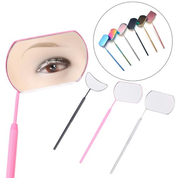 

false eyelashes 1pc portable multifunction check eyelash extension grafting mirror mouth oral beauty makeup tools 9 style