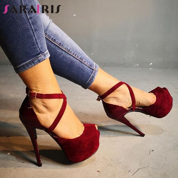 

brand design big size 34-47 platform party wedding peep toe high heels woman shoes women sandals, Black