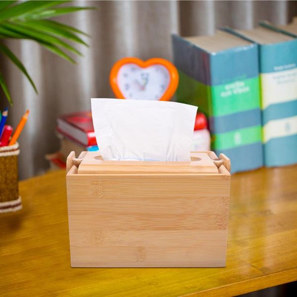 

tissue boxes & napkins 1pc bamboo box paper deskcontainer napkin controller holder