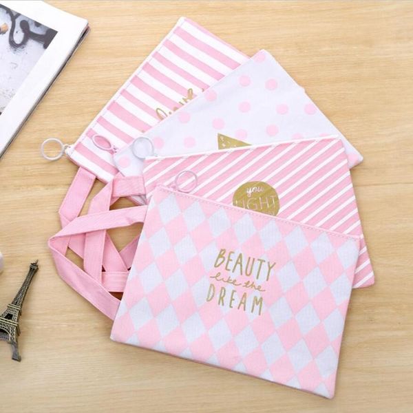 

business card files cute a4 file folder document bag pink portfolio paper stationery office folders kawaii school suppliers7083