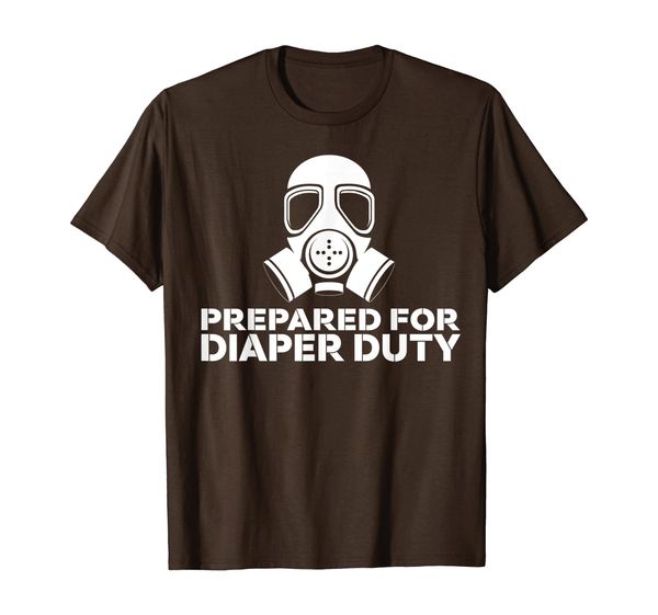 

Prepared for Diaper Duty gas mask funny New Parent T-Shirt, Mainly pictures